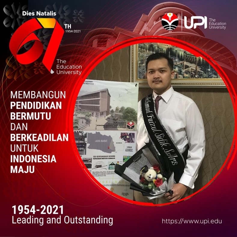 Achmad Faizal Sidik menjadi wisudawan terbaik Prodi Arsitektur FPTK UPI di masa pandemi