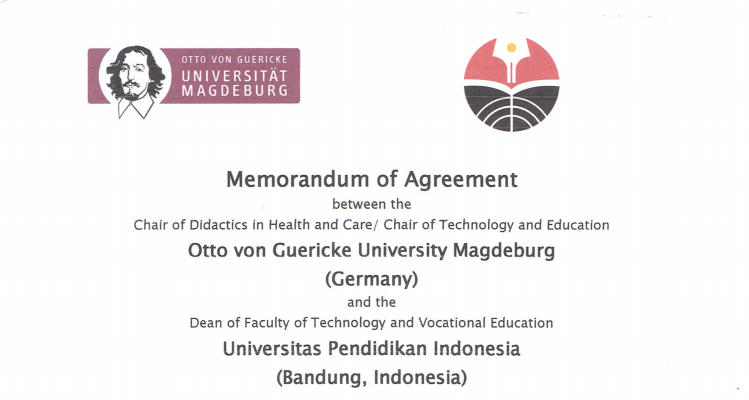 MoA antara Otto von Guericke University Magdeburg (Germany) dan FPTK Universitas Pendidikan Indonesia (Indonesia)