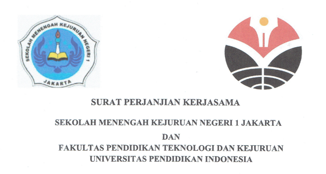Surat Perjanjian Kerjasama antara SMKN 1 Jakarta dan FPTK UPI