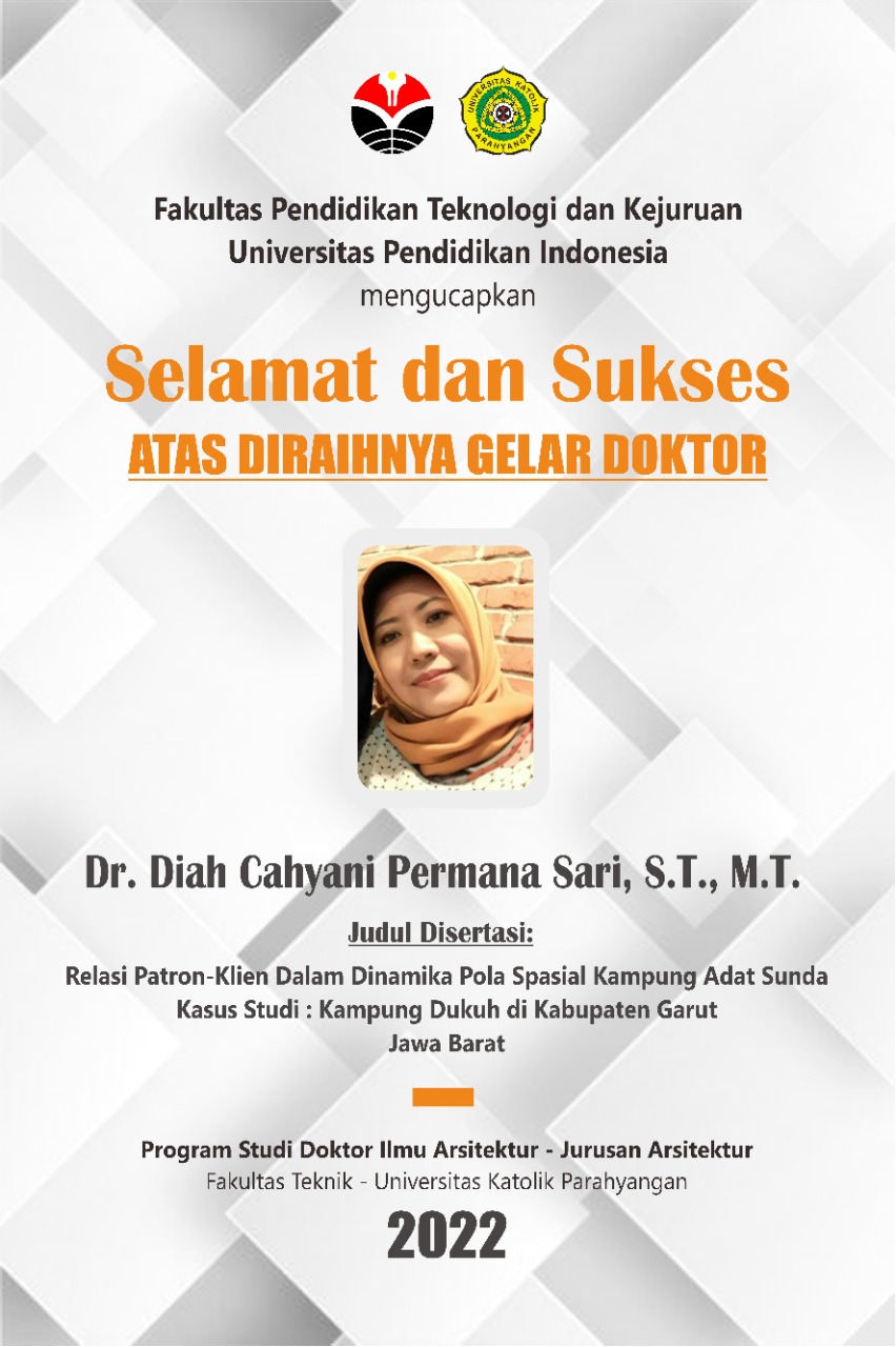 Selamat dan Sukses Atas Gelar Doktor Yang Telah Diraih Dr. Dian Cahyani Permata Sari, S.T., M.T